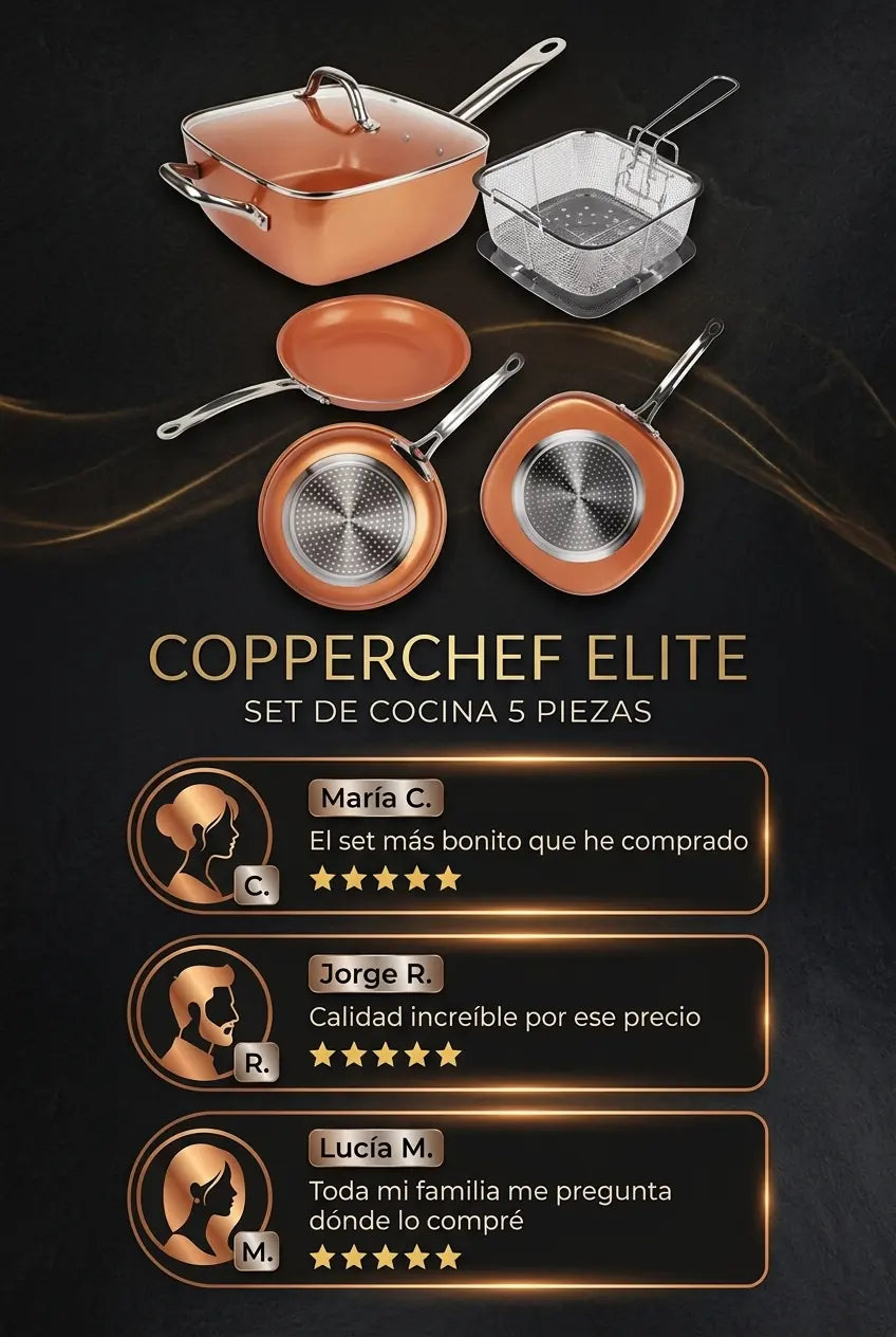 CopperChef Elite – Set de Cocina 5 Piezas - imagen 10