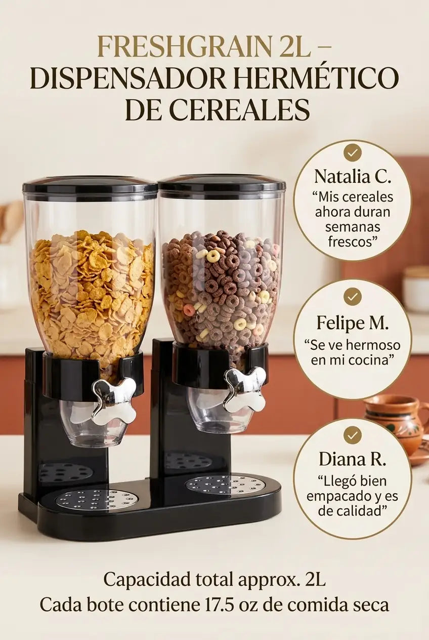 FreshGrain 2L – Dispensador Hermético de Cereales - imagen 10