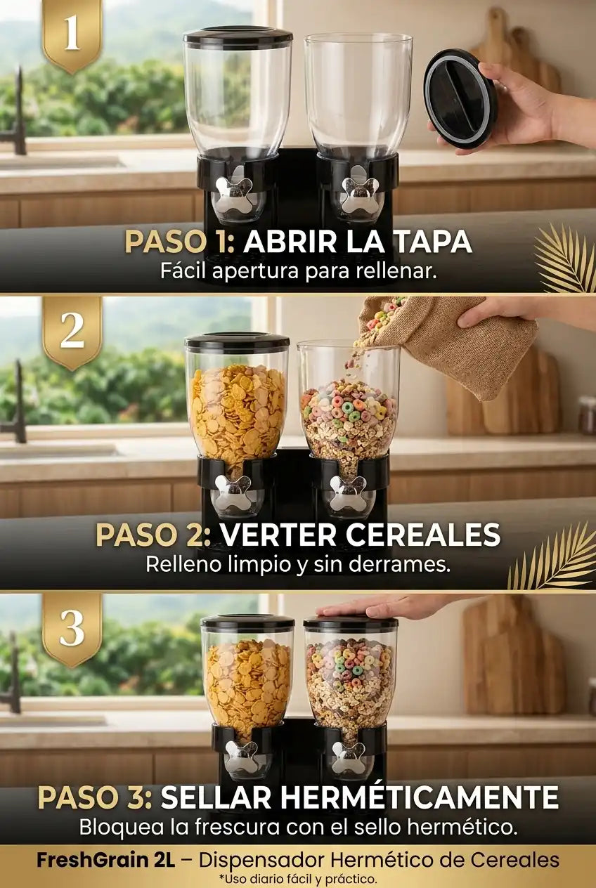 FreshGrain 2L – Dispensador Hermético de Cereales - imagen 5