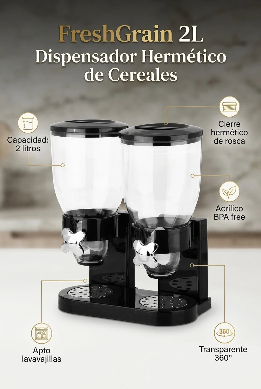 FreshGrain 2L – Dispensador Hermético de Cereales - imagen 6