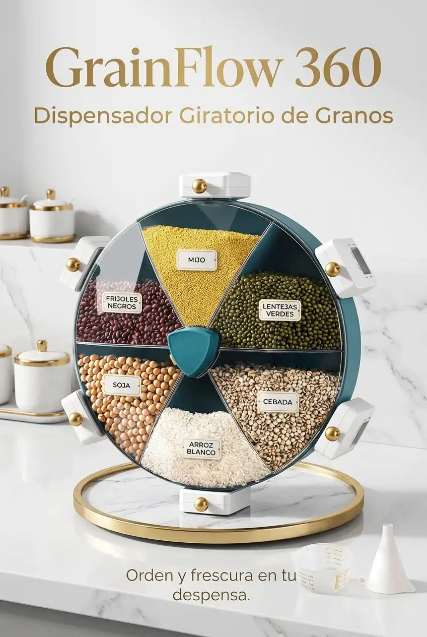 GrainFlow 360 – Dispensador Giratorio de Granos - imagen 1
