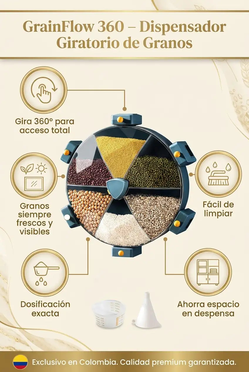 GrainFlow 360 – Dispensador Giratorio de Granos - imagen 3
