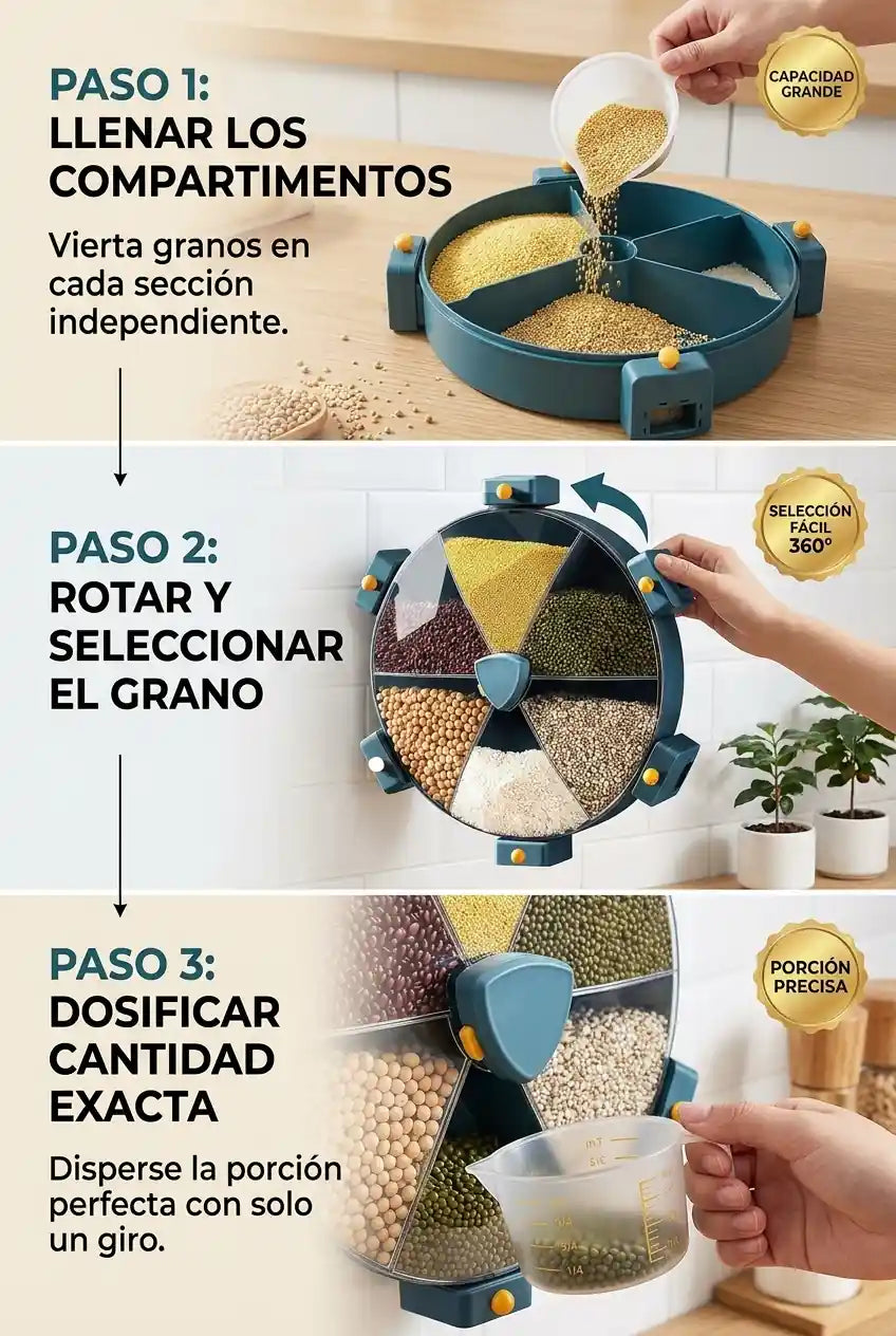 GrainFlow 360 – Dispensador Giratorio de Granos - imagen 5