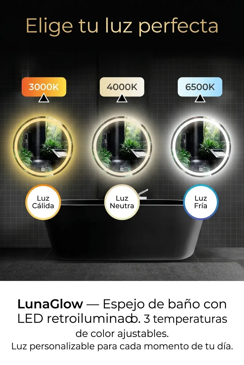3 temperaturas de luz LunaGlow