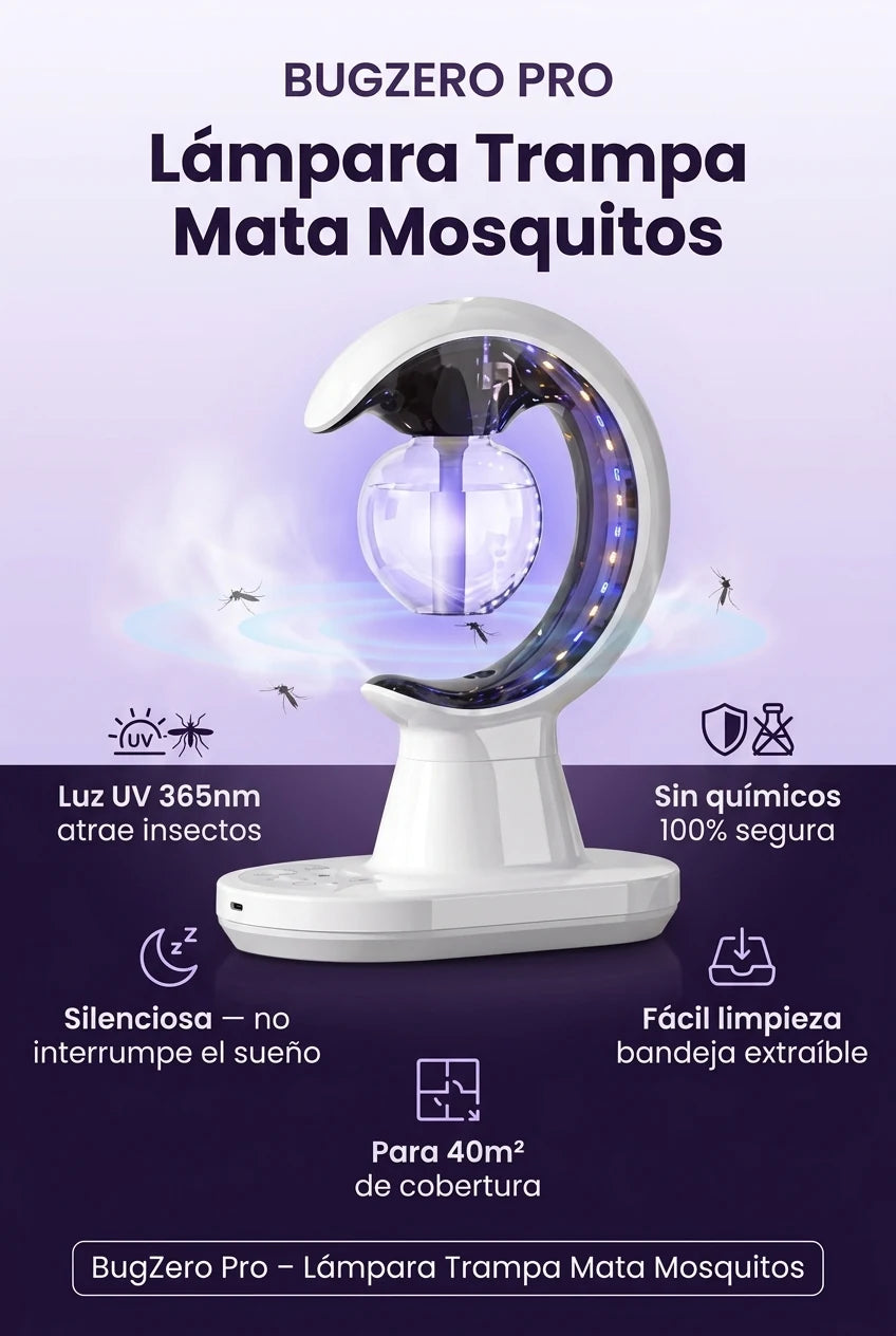 BugZero Pro – Lámpara Trampa Mata Mosquitos - imagen 6