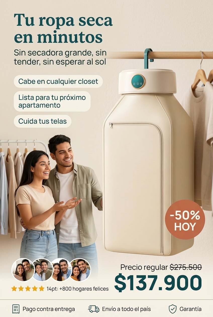 DryHeat Pro - Tu ropa seca en minutos