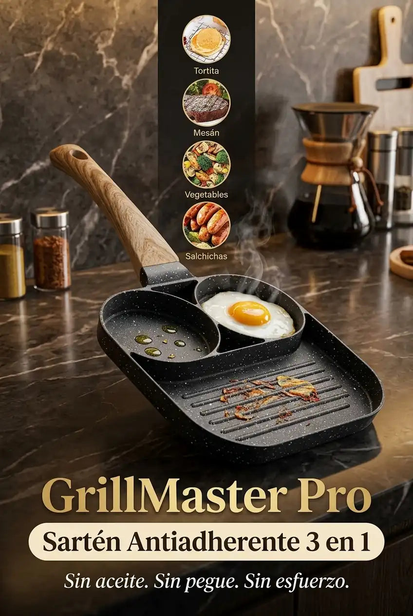 GrillMaster Pro – Sartén Antiadherente 3 en 1 - imagen 1