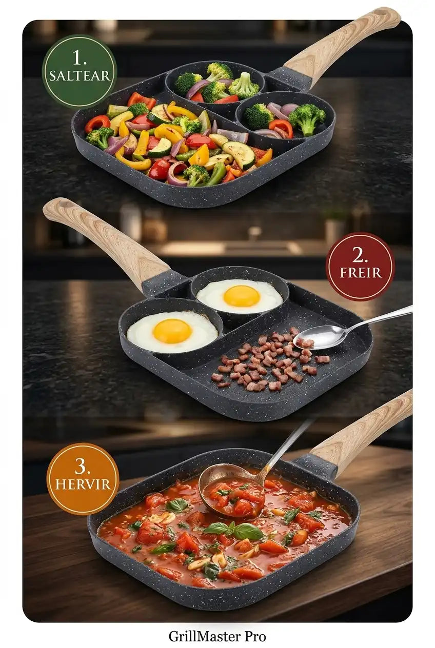 GrillMaster Pro – Sartén Antiadherente 3 en 1 - imagen 4