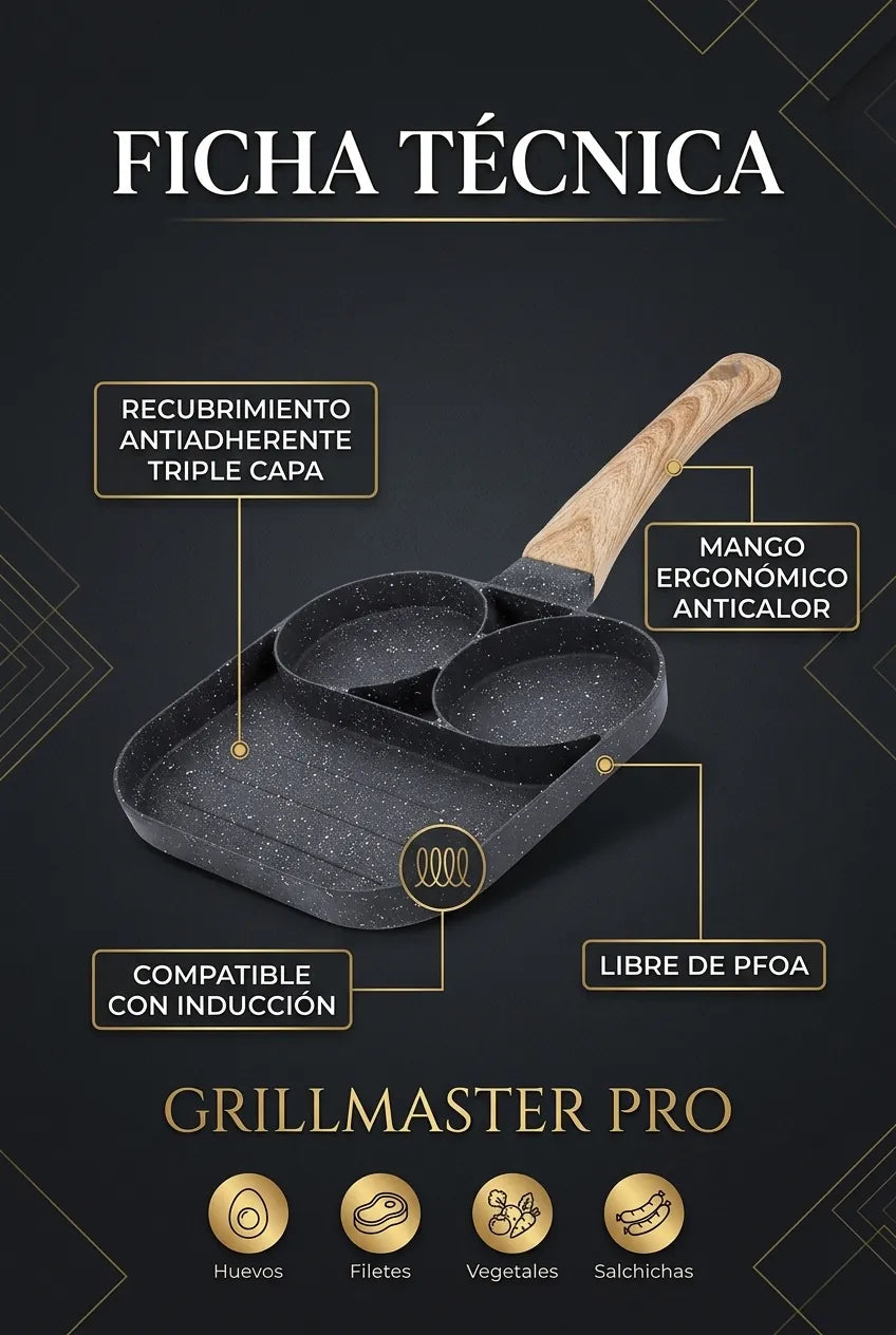 GrillMaster Pro – Sartén Antiadherente 3 en 1 - imagen 6