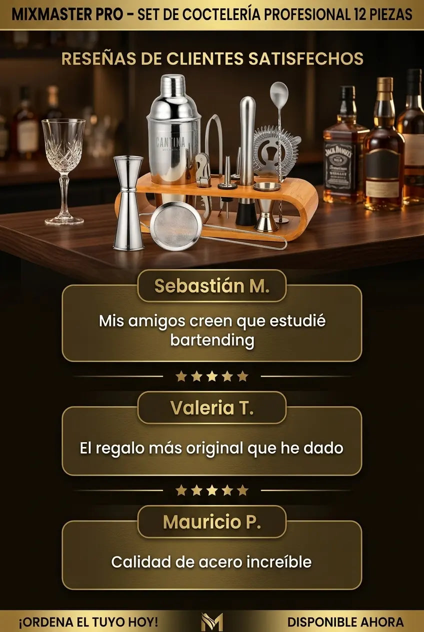 MixMaster Pro – Set de Coctelería Profesional 12 Piezas - imagen 10